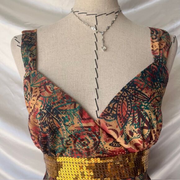 Mixi top fairy coquette indie sequin pattern top - Picture 2 of 8